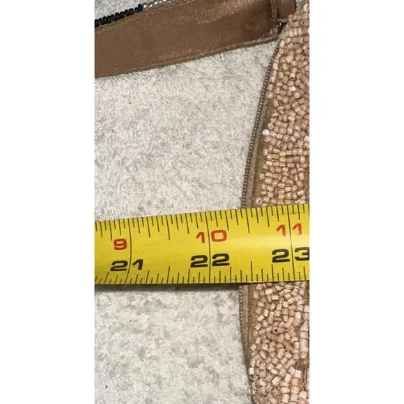 Moyna Colorful Beaded Butterfly Pattern Crossbody(very long strap) Purse Bag - Picture 13 of 14